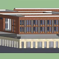 Modern Multi Story Commercial Complex With Red Brick Exterior And Glass Windows