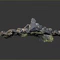 Natural Wood and Stone Materials with Various Textures Shapes and Organic Design Features
