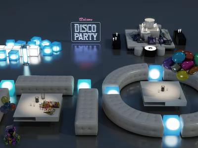 Modern Decorative Lights Nightclub Bar 3d model