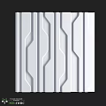 White Decorative Wall Panel With Modern Wavy Vertical Stripes Design