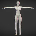 Minimalist Low Poly Human Character 3D Model Design With Geometric Facets