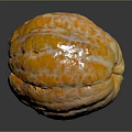 Fresh Peeled Orange Showing Bright Orange Surface With White Stripes On Black Background