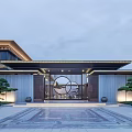 Landscape of new Chinese style sales office building demonstration area 3d model