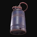 Durable Blue Metal Household Gas Cylinder With Red Hose And Valve