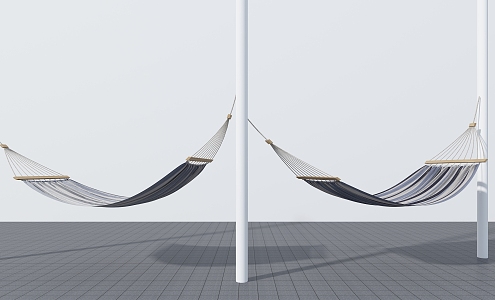 Modern Hammock Outdoor Hammock Plaid Hammock Boat Hammock 3d model