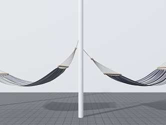 Modern Hammock Outdoor Hammock Plaid Hammock Boat Hammock 3d model