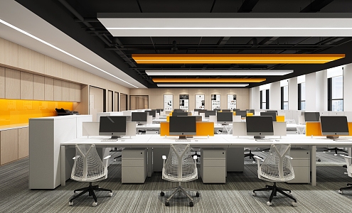 Modern Open Office 3d model