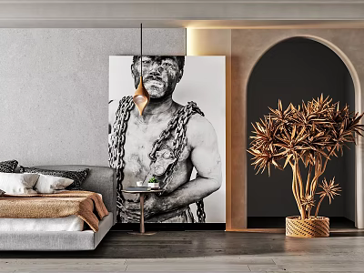 Modern Double Bed 3d model