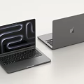 Fine Realistic Notebook Apple Computer MacBook Pro 3d model