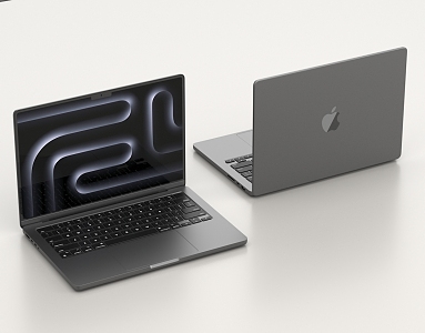 Fine Realistic Notebook Apple Computer MacBook Pro 3d model