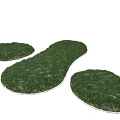 Green Grass Mats with Irregular Shapes for Garden Decoration and Outdoor Lawn Covering