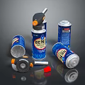BENZ VELOX Self Defense Weapon With Spray Cans Black Orange Device And Red Components