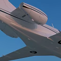 White Passenger Jet Flying In Clear Blue Sky With Sleek Wings And Windows