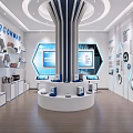 Modern LIRCON Reception Area With Polished Floor Lighting Design And Logo