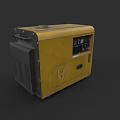Yellow Portable Industrial Generator Equipment With Control Panel And Cooling Vents