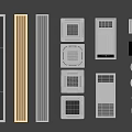 Various Designs and Styles of Air Conditioner Vents with Different Grille Types