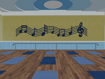 Modern Yoga Room Music Room Gymnastics Room 3d model Modern Yoga Room Music Room Gymnastics Room 3d model