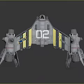 Futuristic Sci Fi Mechanical Structure With Metallic Components And Intricate Design