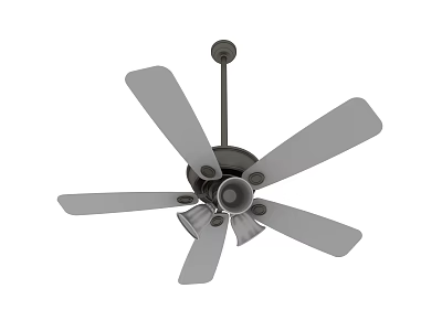Ceiling Mounted Air Conditioner Fan With Five Blades For Efficient Home Cooling 3d model