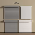 Poliform Window Blinds Collection Featuring Gray And White Roller Styles For Home 3d model