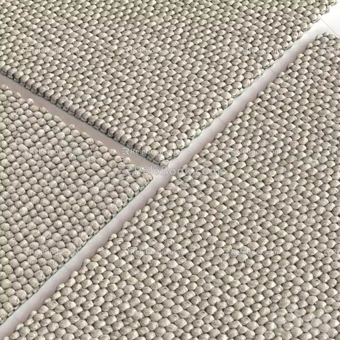 HAY Modern Nordic Minimalist Square Carpet 3d model