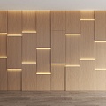 Modern solid wood background wall solid wood wall panel background living room sofa background TV background wall stereoscopic geometric background wall wood veneer light belt background wall wood veneer 3d model