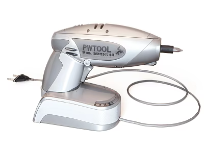 FWTOOL Progress 24 Electric Power Tool As Industrial Equipment With Power Cord And Base Stand 3d model