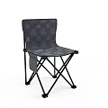 Portable Foldable Casual Leisure Chair With Traditional Chinese Blessing Pattern Side Pocket For Outdoor Activities