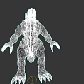 Giant Menacing Reptile With Sharp Claws Dorsal Fins And Scaly Skin Texture