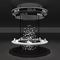 KALIA Display Stand With Multi Tiered Structure And Floating Decorative Objects