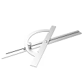 Metal Protractor Ruler Tool With Adjustable Sliding Arm For Angle Measurement