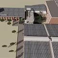 Modern Commercial Complex Featuring Panasonic Elizabeth Arden Stores Greenery And Glass Entrance