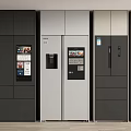 Modern refrigerator built-in refrigerator double door refrigerator single door refrigerator oven cabinet 3d model