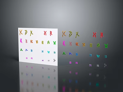 Medical Devices With Colorful Cards Featuring Various Symbols And Text Elements 3d model