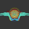 Anime 3D Character Model With Purple Uniform Green Hair Hat Yellow Badge And Red Cuffs