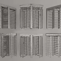 Public Facility Stainless Steel Security Turnstiles With Various Revolving Gate Designs