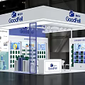 Goodfell Exhibition Booth Featuring Glass Doors Display Shelves And Product Displays