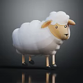 Adorable White Cartoon Sheep Shaped Furniture With Rounded Design For Kids Room