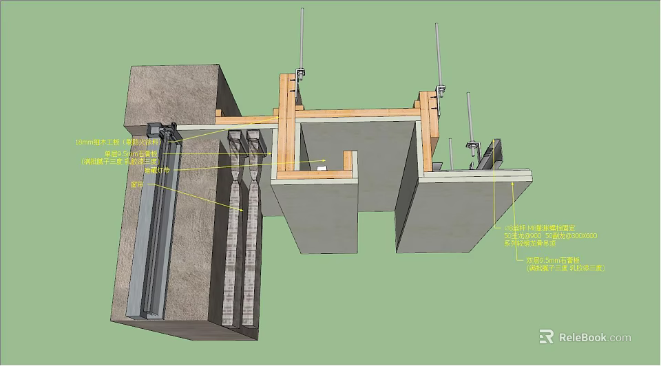 Structural Hardware Tools For Construction Structure With Metal Fasteners And Support Brackets 3d model 