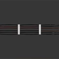 Three White Electronic Cables With Black Red Wires Curved Arrangement