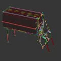 Industrial Modular Equipment With Black Casing Support Frame And Pipeline Connections