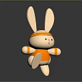 Modern toy rabbit cartoon rabbit 3d model