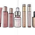 Various Skincare Products Including Serum Bottles And Lotion Tubes From Different Brands