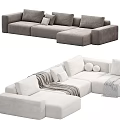 Modern Sectional Sofa Design With Soft Cushions Throw Blankets And Neutral Beige Gray Tones