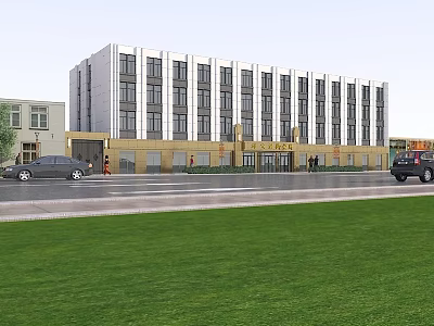 Modern Economy Hotel 3d model