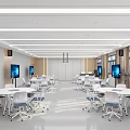 Modern Classroom Multimedia Classroom 3d model