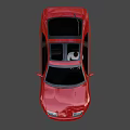 Red Sports Car With Sleek Aerodynamic Body And Modern Exterior Design