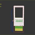 Modern EV Fast Charger With White Body Green Display And Charging Cable