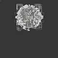 Space Exploration View Of Low Poly Earth With Natural Landscapes Trees And Water Bodies