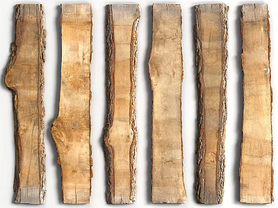 Natural Stone Wood Planks with Rustic Texture for Interior Decor Projects 3d model